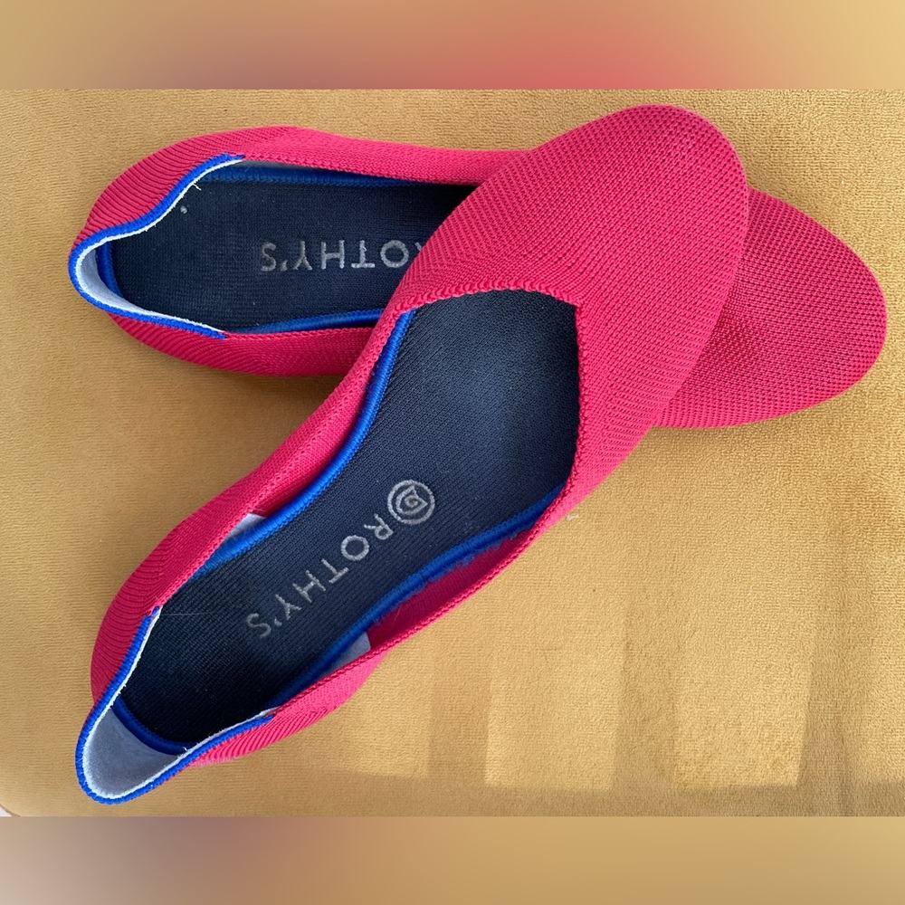 Red Rothy ballet flats